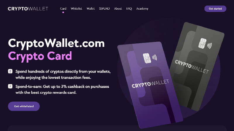 Χρεωστική κάρτα CryptoWallet.com.
